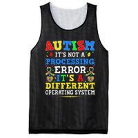 Autism Awareness It's A Different Operating System Gift Mesh Reversible Basketball Jersey Tank