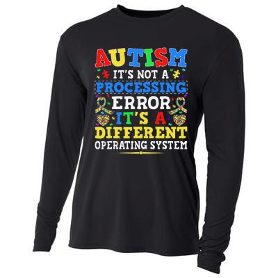 Autism Awareness It's A Different Operating System Gift Cooling Performance Long Sleeve Crew