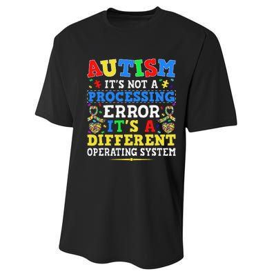 Autism Awareness It's A Different Operating System Gift Performance Sprint T-Shirt