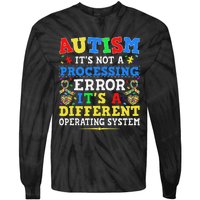 Autism Awareness It's A Different Operating System Gift Tie-Dye Long Sleeve Shirt