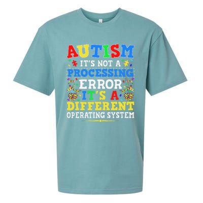 Autism Awareness It's A Different Operating System Gift Sueded Cloud Jersey T-Shirt