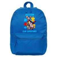 Autism Awareness Is My Superpower Cat Meaningful Gift 16 in Basic Backpack