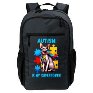 Autism Awareness Is My Superpower Cat Meaningful Gift Daily Commute Backpack