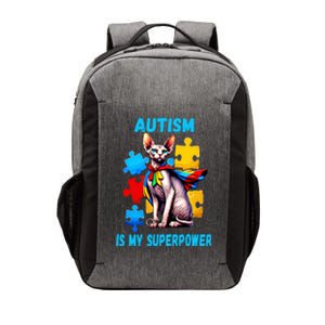 Autism Awareness Is My Superpower Cat Meaningful Gift Vector Backpack