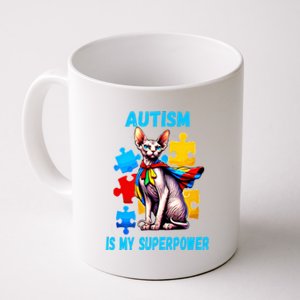 Autism Awareness Is My Superpower Cat Meaningful Gift Coffee Mug