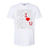 Alphabet ABC I Love You Valentines Day Heart Softstyle CVC T-Shirt