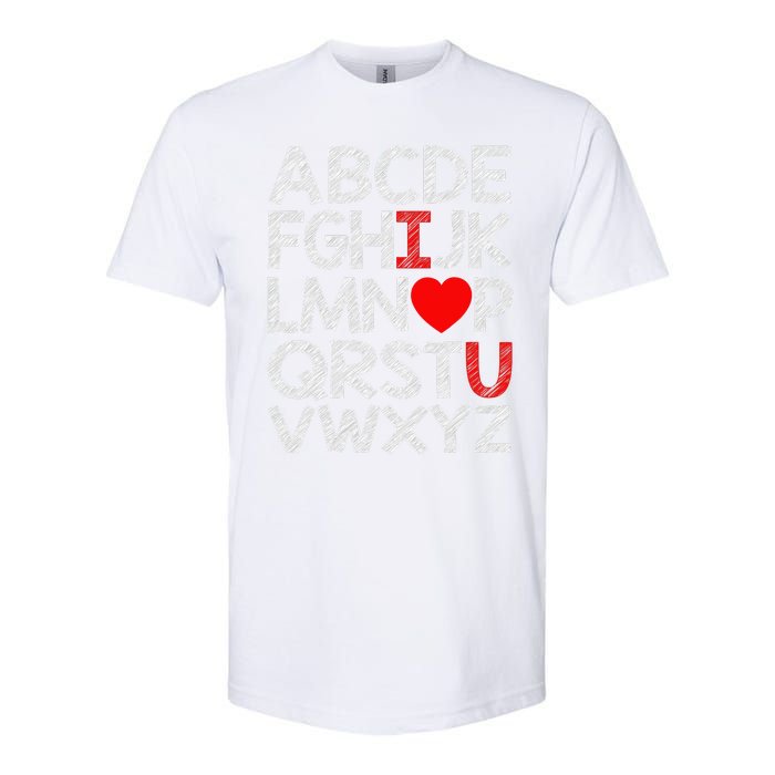 Alphabet ABC I Love You Valentines Day Heart Softstyle CVC T-Shirt