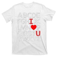 Alphabet ABC I Love You Valentines Day Heart T-Shirt