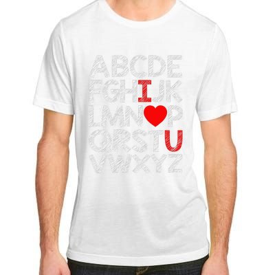 Alphabet ABC I Love You Valentines Day Heart Adult ChromaSoft Performance T-Shirt