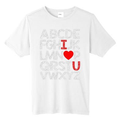 Alphabet ABC I Love You Valentines Day Heart Tall Fusion ChromaSoft Performance T-Shirt