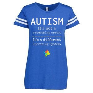 Autism Awareness It's A Different Operating System Enza Ladies Jersey Football T-Shirt