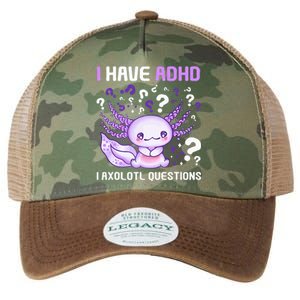 Adhd Awareness I Axolotol Questions Legacy Tie Dye Trucker Hat