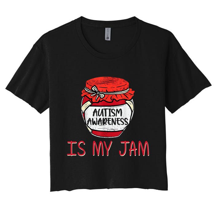 Autism Awareness Is My Jam Women's Crop Top Tee