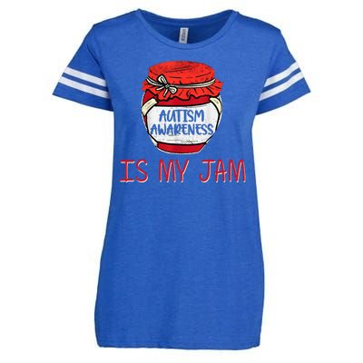 Autism Awareness Is My Jam Enza Ladies Jersey Football T-Shirt