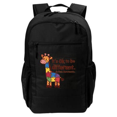 Autism Awareness ItS Ok To Be Different With Giraffe Cute Gift Backpack