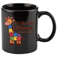 Autism Awareness ItS Ok To Be Different With Giraffe Cute Gift 11oz C Handle Ceramic Mug