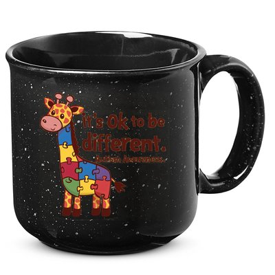 Autism Awareness ItS Ok To Be Different With Giraffe Cute Gift 15oz Campfire Ceramic Mug