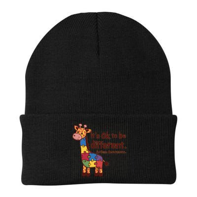 Autism Awareness ItS Ok To Be Different With Giraffe Cute Gift Beanie