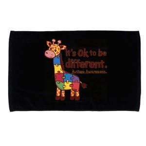 Autism Awareness ItS Ok To Be Different With Giraffe Cute Gift Microfiber Hand Towel