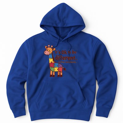 Autism Awareness ItS Ok To Be Different With Giraffe Cute Gift Hoodie