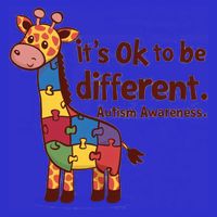 Autism Awareness ItS Ok To Be Different With Giraffe Cute Gift 16 in Basic Backpack