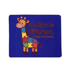 Autism Awareness ItS Ok To Be Different With Giraffe Cute Gift Mousepad