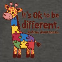 Autism Awareness ItS Ok To Be Different With Giraffe Cute Gift Vector Backpack