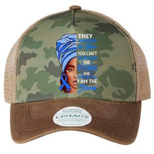 African Afro I Am The Storm Colon Cancer Awareness Gift Legacy Tie Dye Trucker Hat