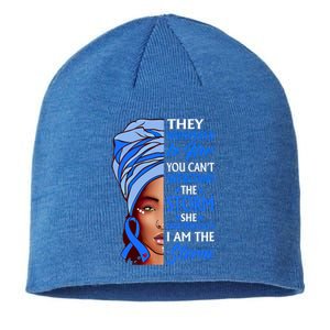 African Afro I Am The Storm Colon Cancer Awareness Gift Sustainable Beanie