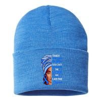 African Afro I Am The Storm Colon Cancer Awareness Gift Sustainable Knit Beanie