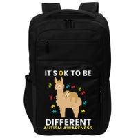 Autism Awareness It's Ok To Be Different Sloth Llama Impact Tech Backpack