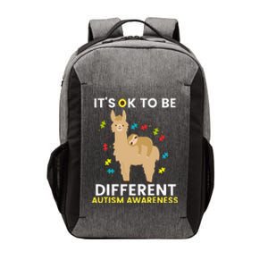 Autism Awareness It's Ok To Be Different Sloth Llama Vector Backpack