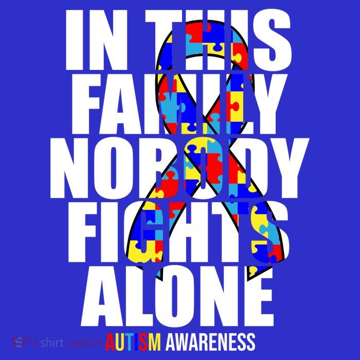 Autism Awareness In This Family Nobody Fights Alone Ribbon Mesh Reversible Basketball Jersey Tank