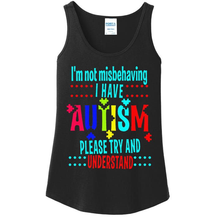 Austim Awareness I Have Autism Try Understand Gift Ladies Essential Tank