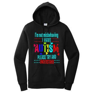 Austim Awareness I Have Autism Try Understand Gift Women's Pullover Hoodie