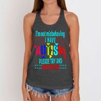 Austim Awareness I Have Autism Try Understand Gift Women's Knotted Racerback Tank