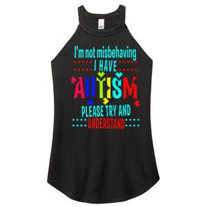 Austim Awareness I Have Autism Try Understand Gift Women's Perfect Tri Rocker Tank