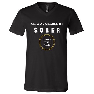 Also Available In Sober Funny Adult Drinking Humor V-Neck T-Shirt