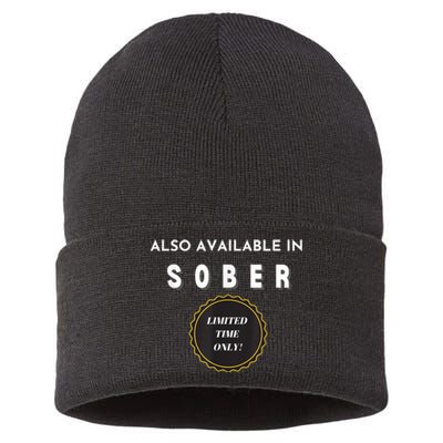 Also Available In Sober Funny Adult Drinking Humor Sustainable Knit Beanie