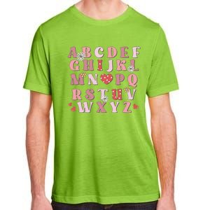 ABC Alphabet I Love You English Teacher Valentines Day Adult ChromaSoft Performance T-Shirt