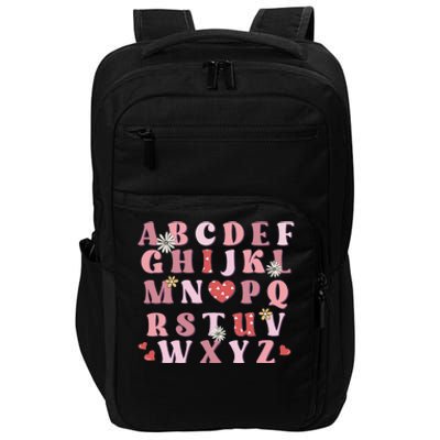 ABC Alphabet I Love You English Teacher Valentines Day Impact Tech Backpack