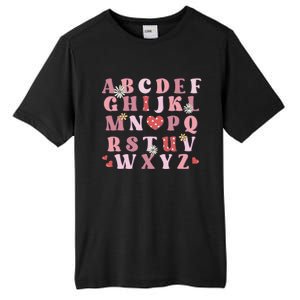 ABC Alphabet I Love You English Teacher Valentines Day Tall Fusion ChromaSoft Performance T-Shirt