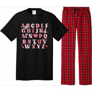 ABC Alphabet I Love You English Teacher Valentines Day Pajama Set