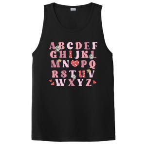 ABC Alphabet I Love You English Teacher Valentines Day PosiCharge Competitor Tank