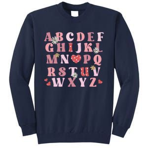 ABC Alphabet I Love You English Teacher Valentines Day Tall Sweatshirt