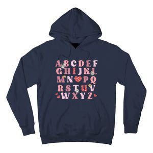 ABC Alphabet I Love You English Teacher Valentines Day Tall Hoodie