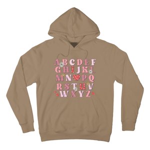 ABC Alphabet I Love You English Teacher Valentines Day Hoodie