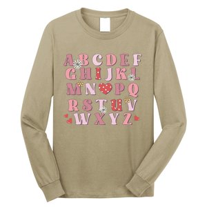 ABC Alphabet I Love You English Teacher Valentines Day Long Sleeve Shirt