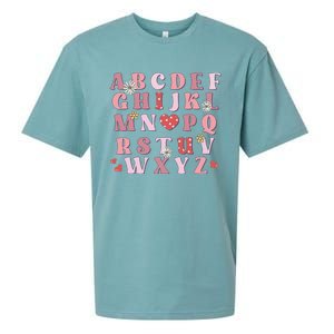 ABC Alphabet I Love You English Teacher Valentines Day Sueded Cloud Jersey T-Shirt