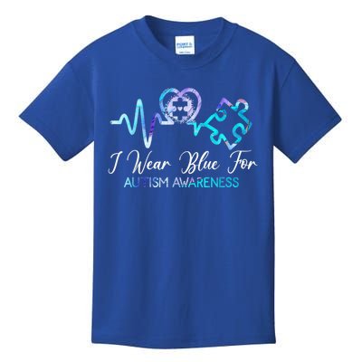 Autism Awareness - I Wear Blue For Autism Awareness Gifts Kids T-Shirt